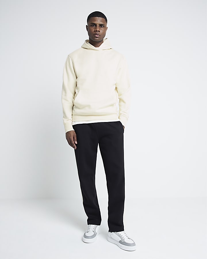 Beige Regular Fit Essential Hoodie
