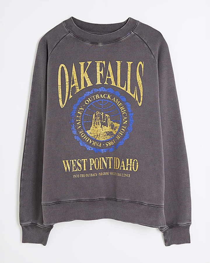 Grey Long Sleeve Oakfalls Sweatshirt