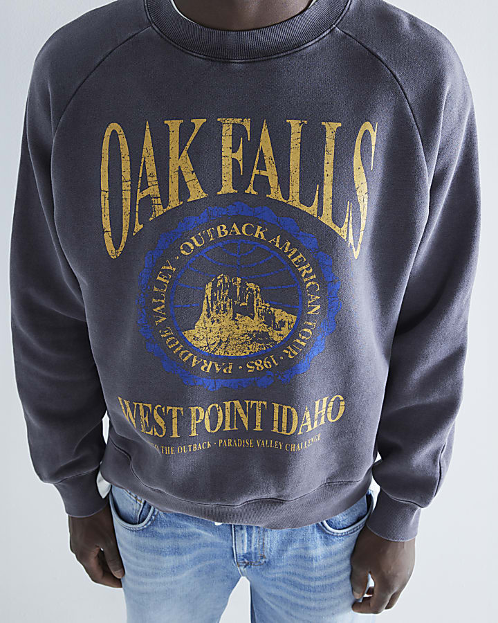 Grey Long Sleeve Oakfalls Sweatshirt