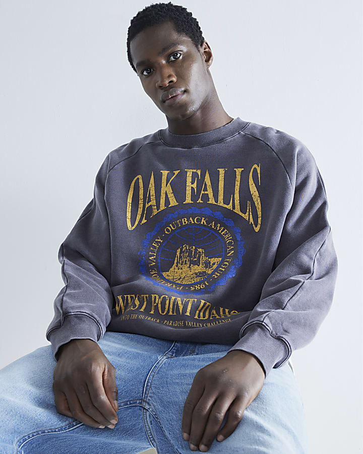 Grey Long Sleeve Oakfalls Sweatshirt