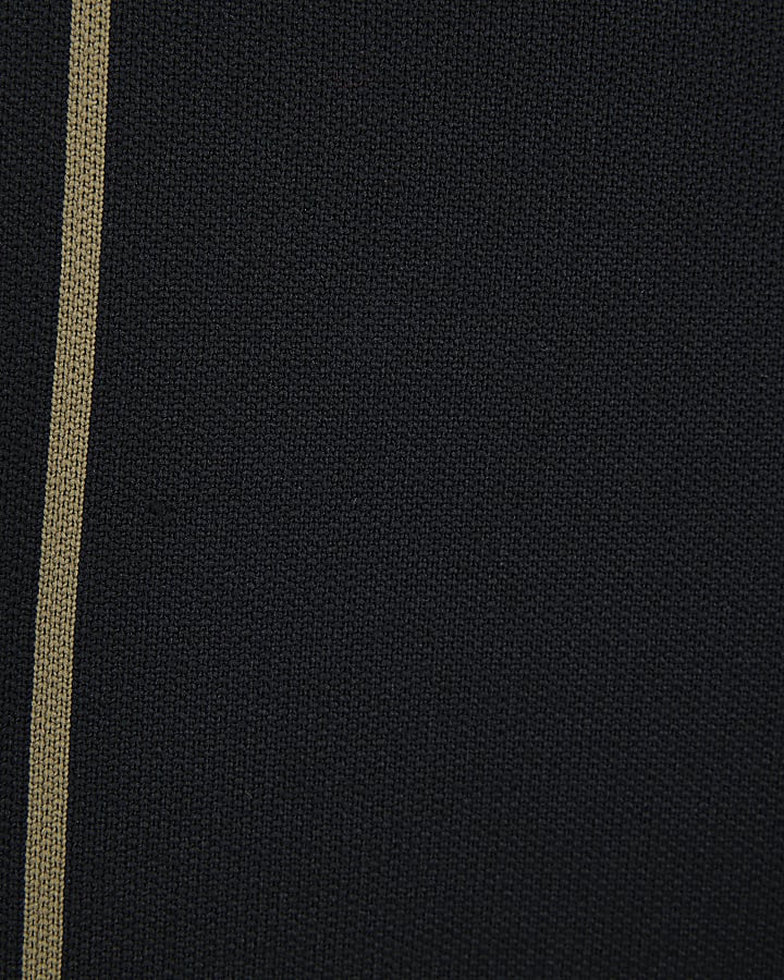 Black Slim Fit Knitted Joggers