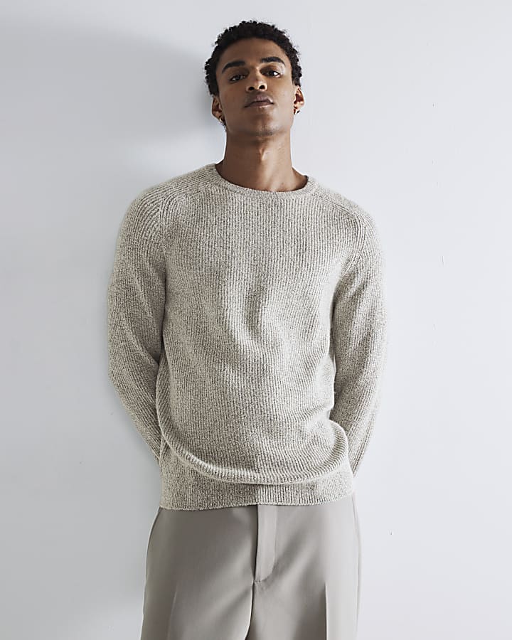 Stone Slim Fit crew neck jumper