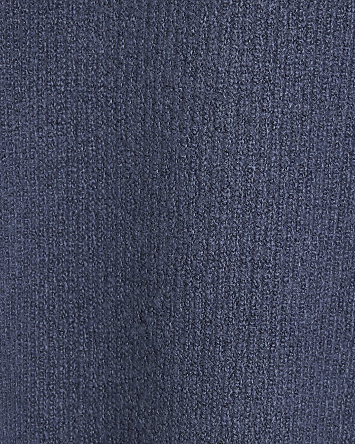 Blue Slim Fit crew neck jumper