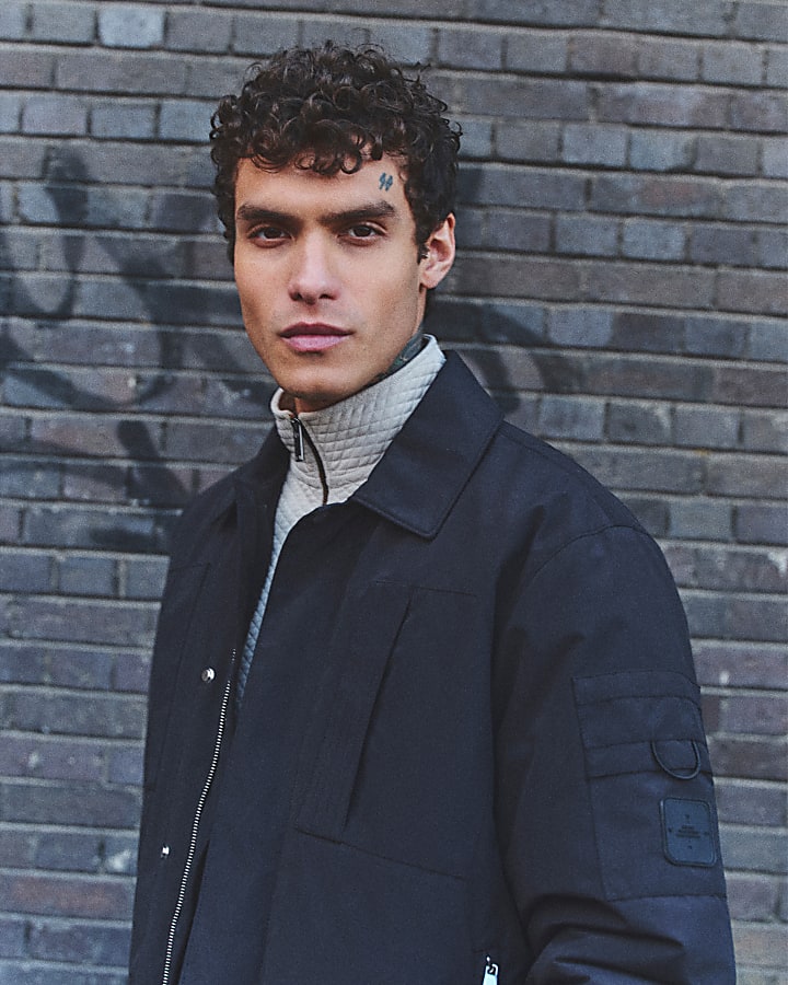 Navy Padded Utility Jacket
