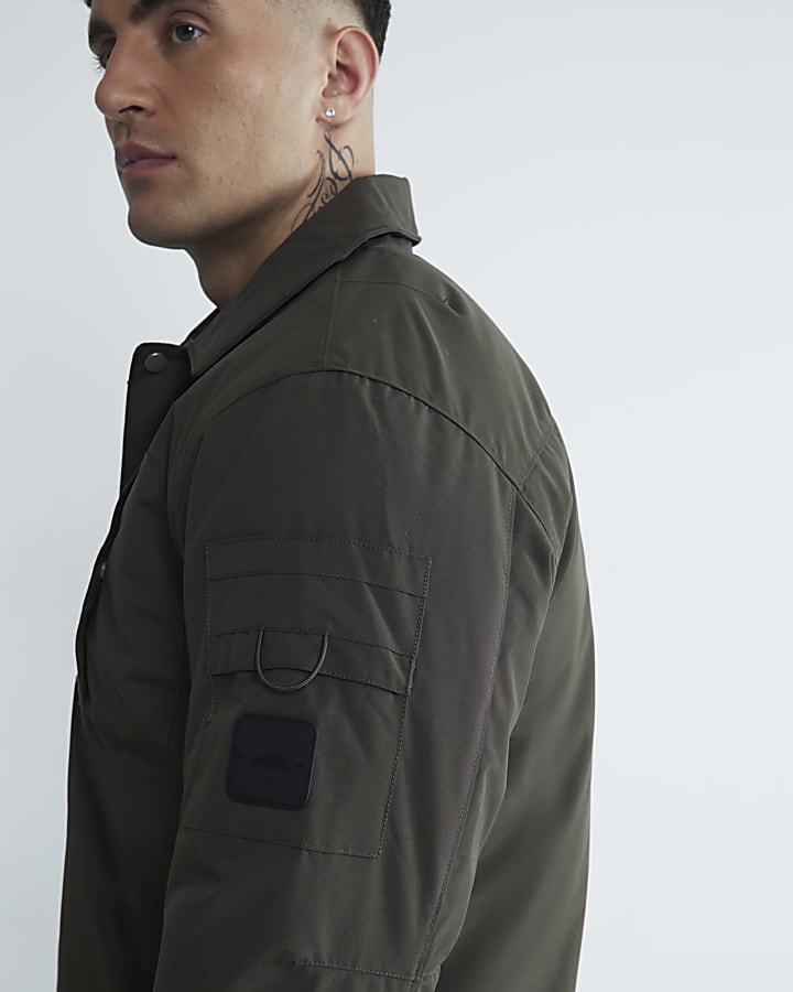 Khaki Padded Utility Jacket