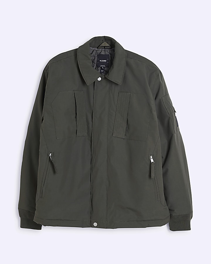 Khaki Padded Utility Jacket