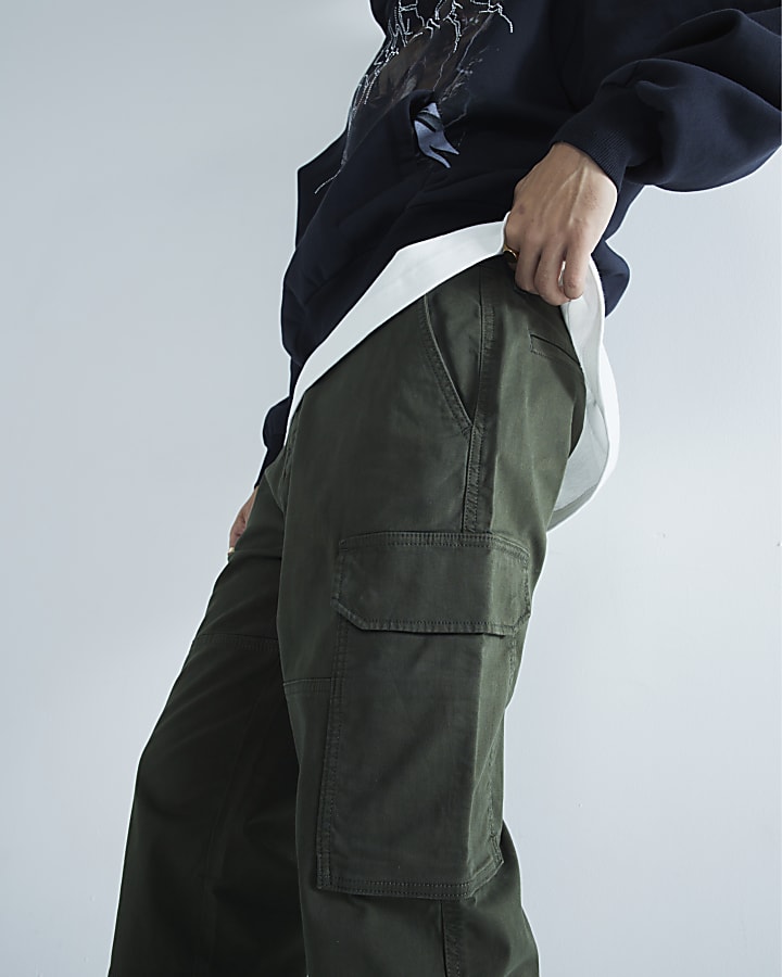 Khaki Cargo Trousers