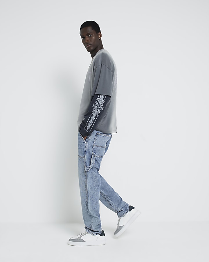 Blue Relaxed Carpenter Jeans