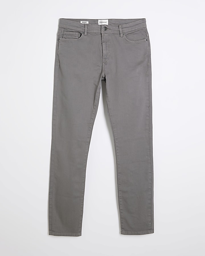 Grey Denim Skinny Fit Jeans