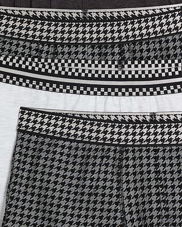 Silver 4 Pack Dogtooth Trunks