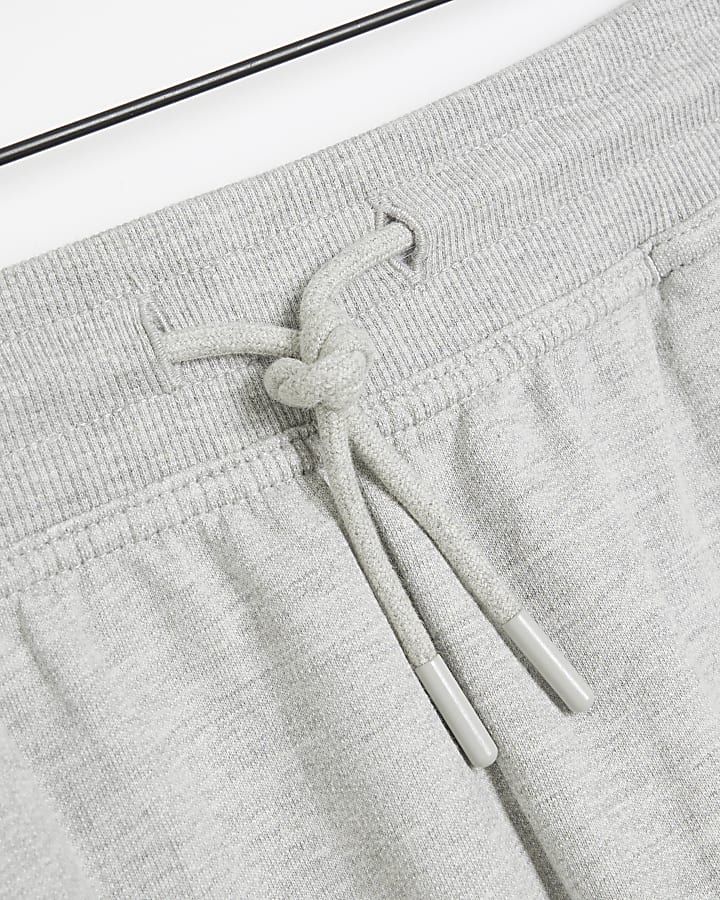 Grey slim fit open hem joggers