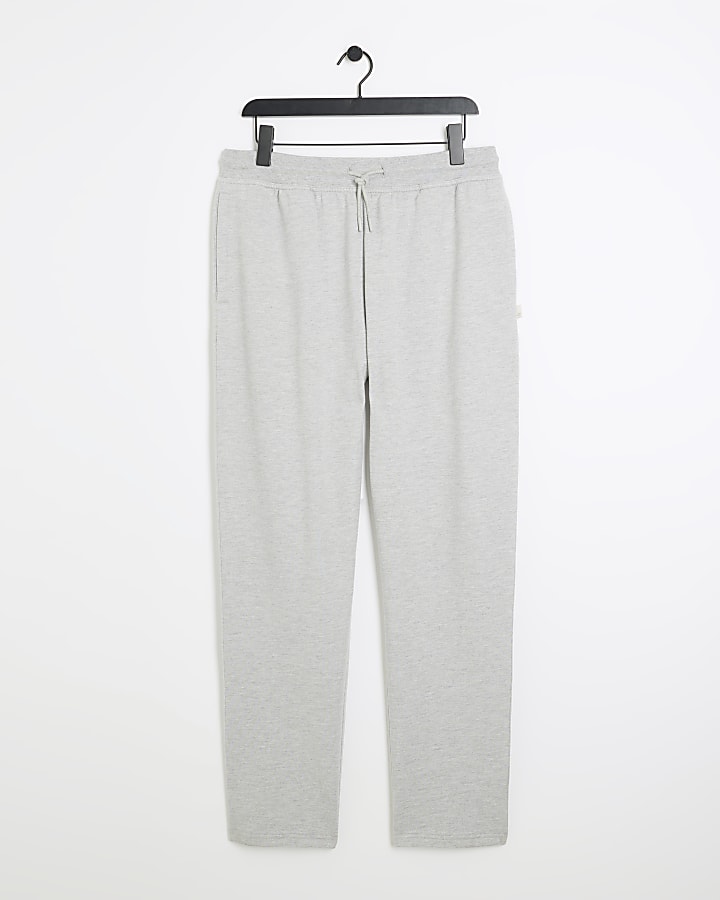 Grey slim fit open hem joggers