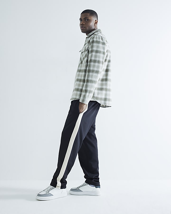 Green check overshirt