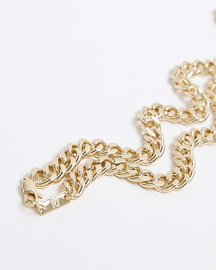 Gold Plated curb chain necklace