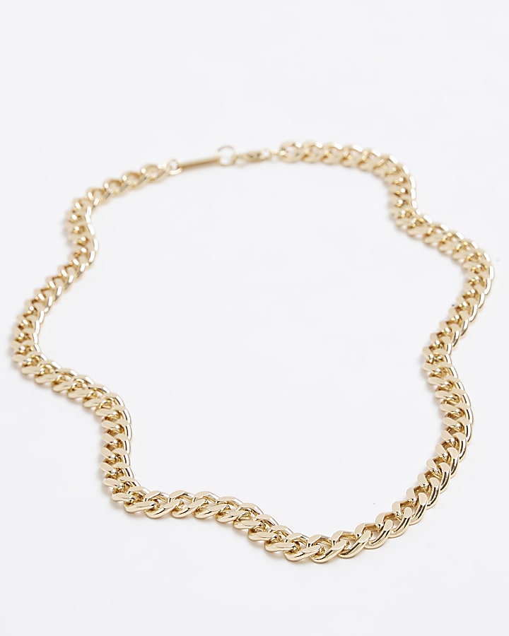 Gold Plated curb chain necklace