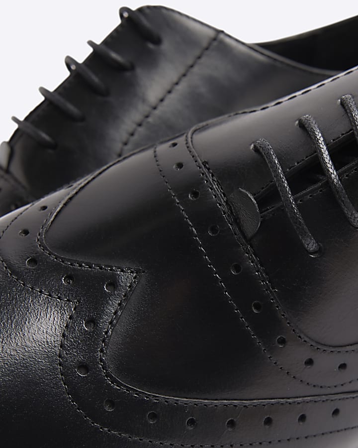 Black Leather Oxford Brogues
