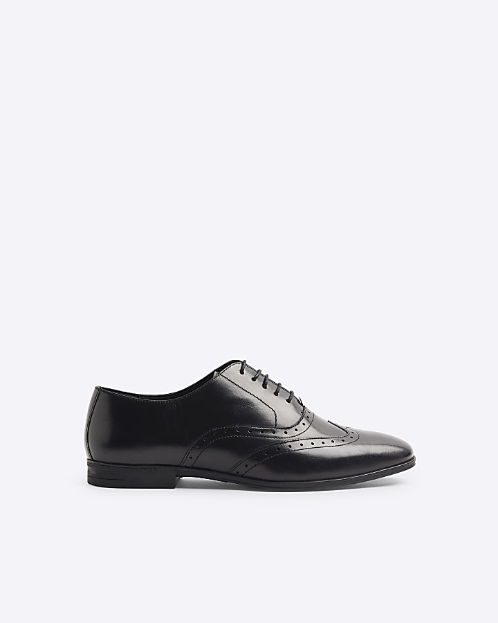 Black Leather Oxford Brogues