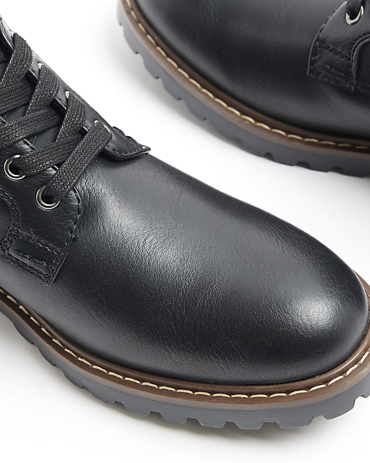 Black lace up boots