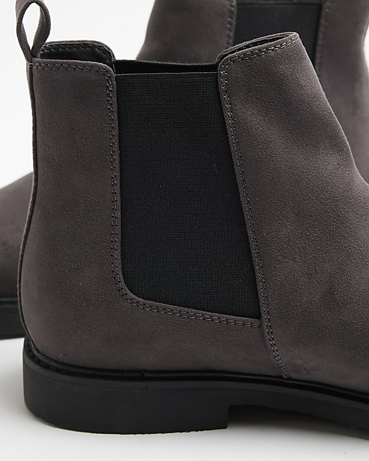 Grey Chelsea Boots