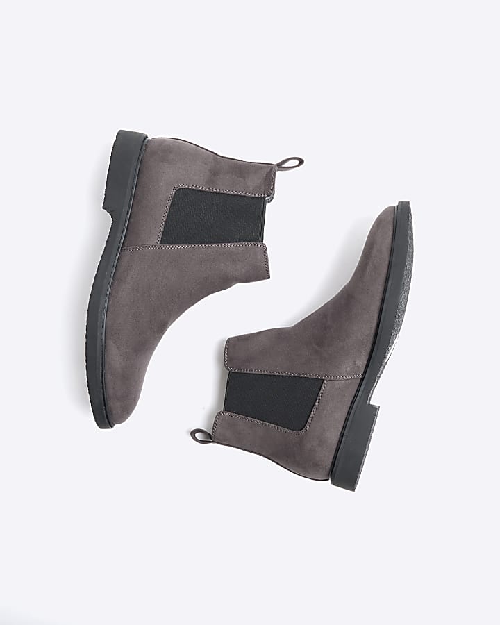 Grey Chelsea Boots