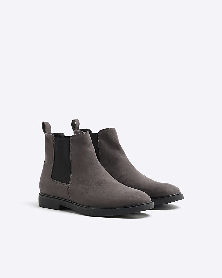 Grey Chelsea Boots