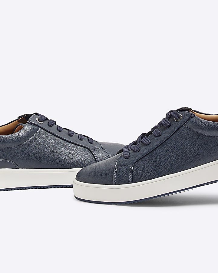 Navy Lace Up Trainers