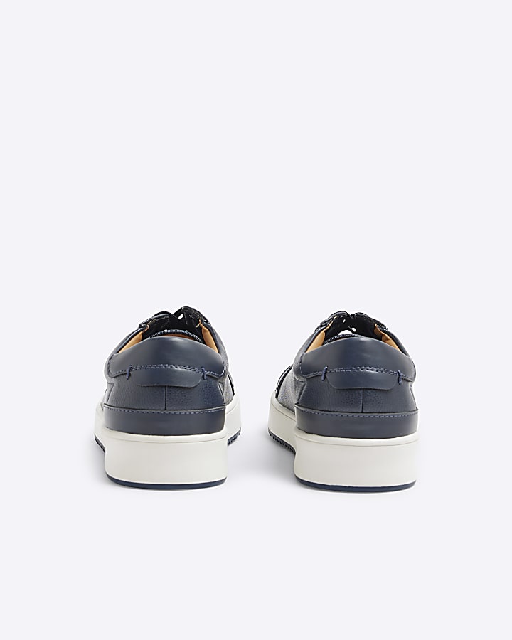 Navy Lace Up Trainers