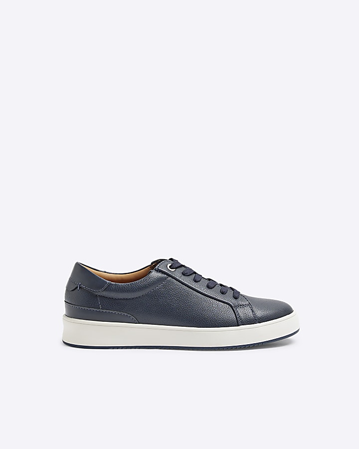 Navy Lace Up Trainers