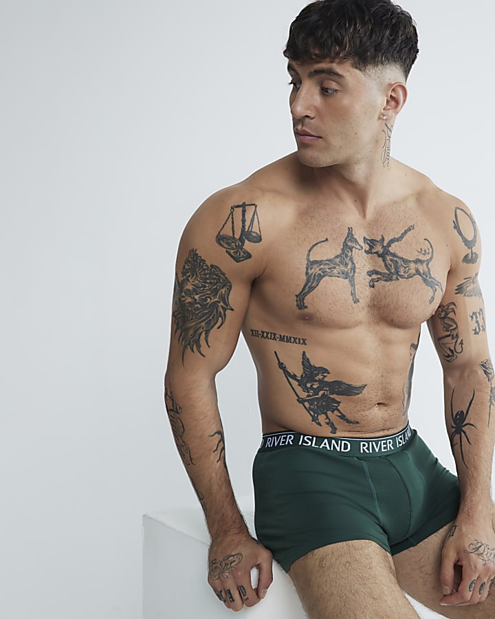 Green 4 Pack Tipped Trunks