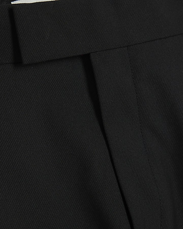 Black Skinny Fit Twill Trousers