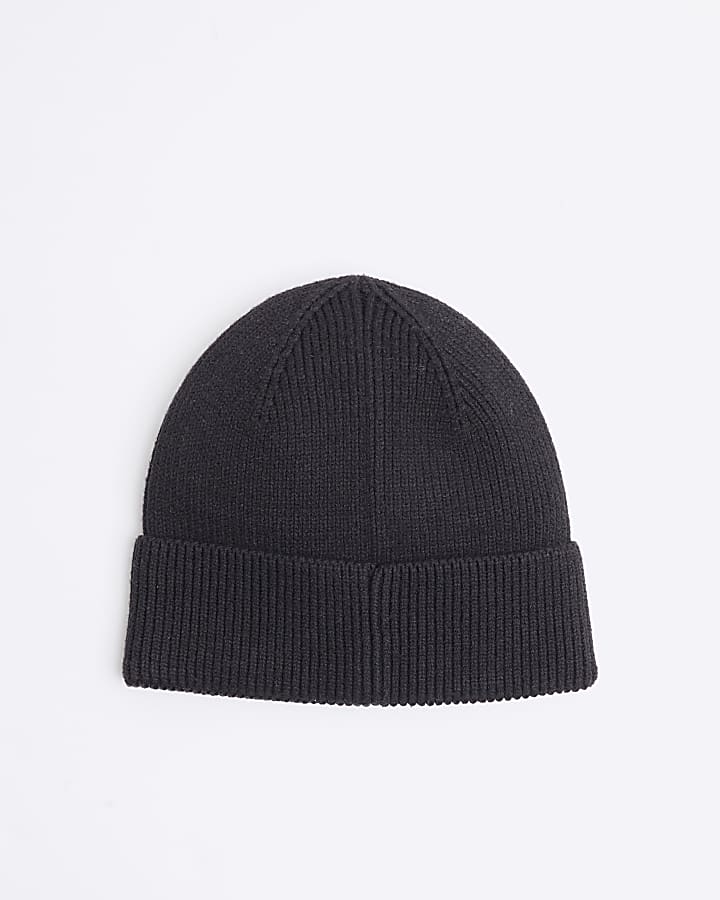 Black knitted beanie