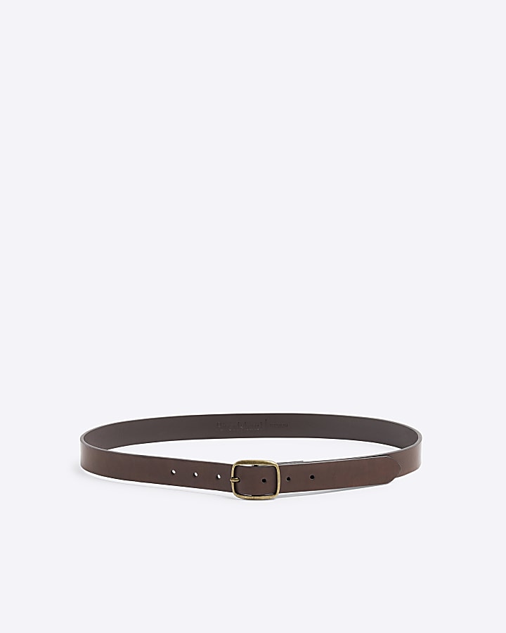 Brown Slim Belt