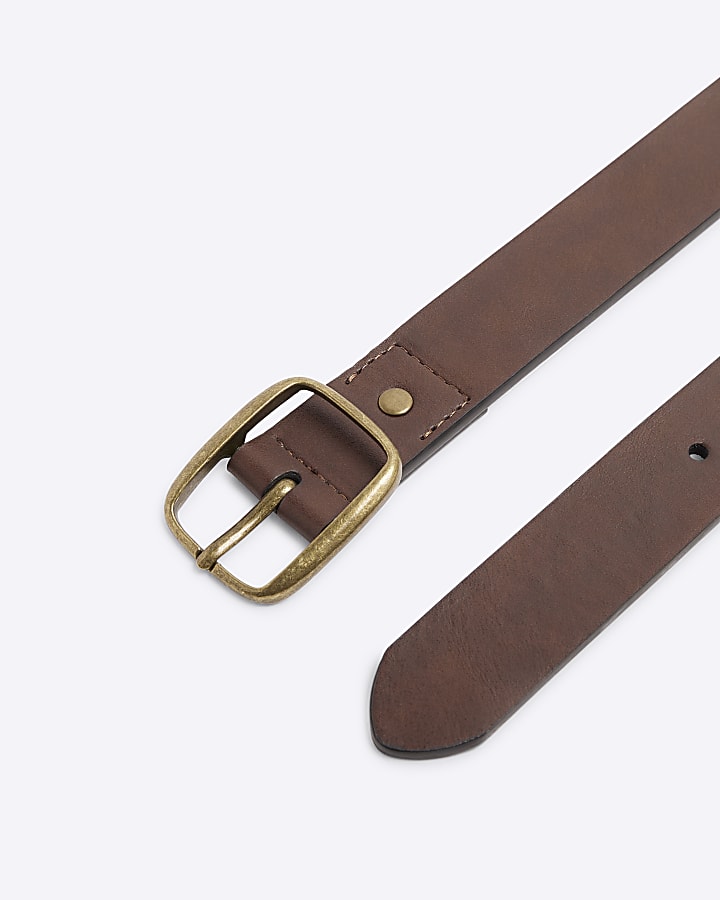 Brown Slim Belt