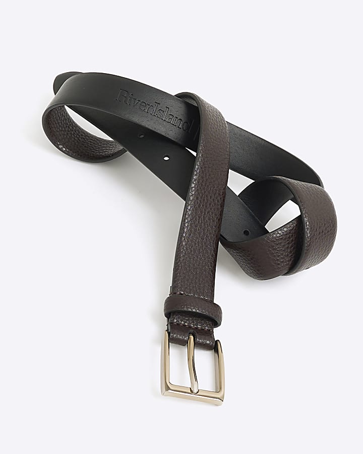 Brown textured belt