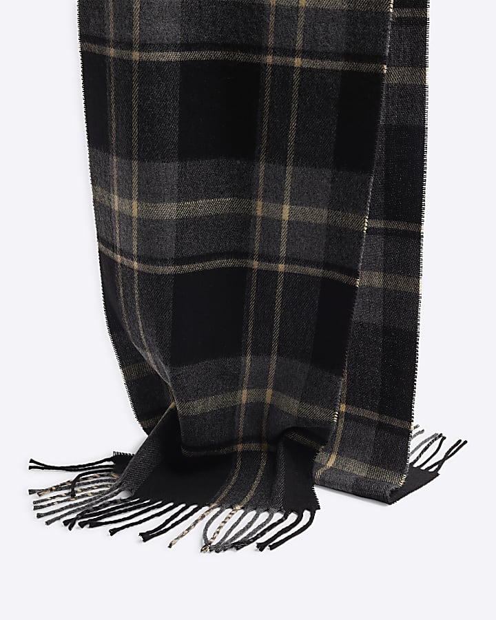 Black Check Scarf