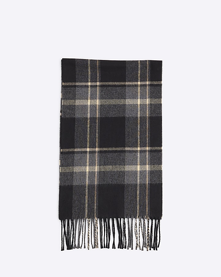 Black Check Scarf