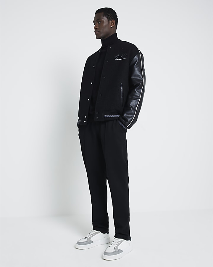 Black Slim Fit Roll Neck Jumper