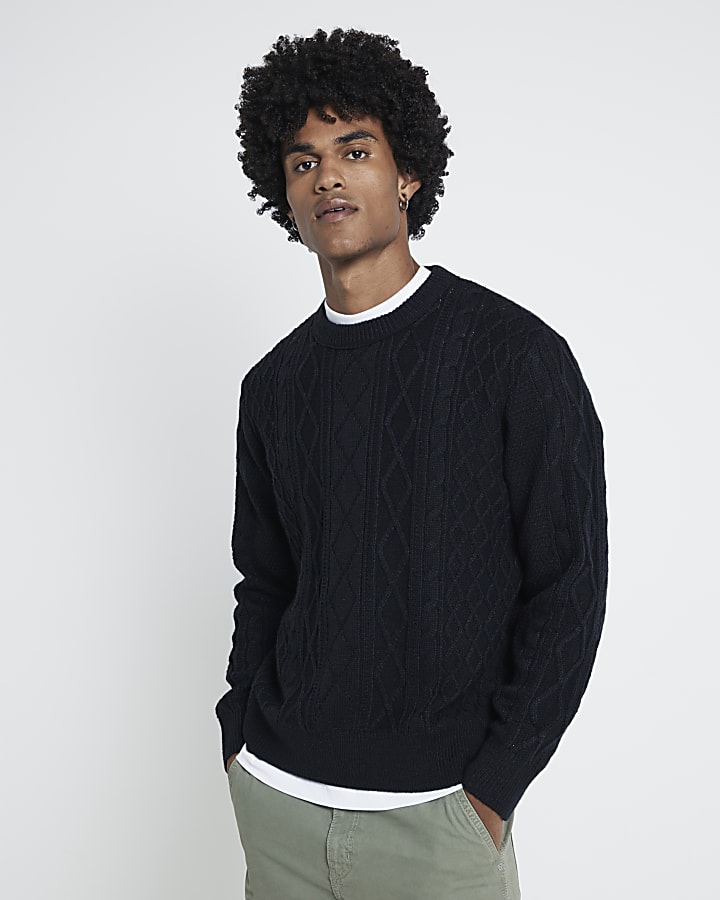 Black Cable Knit jumper