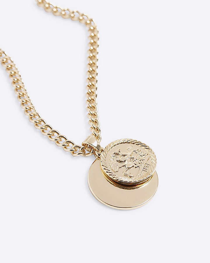 Gold colour coin necklace