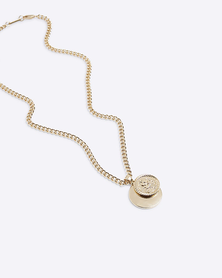 Gold colour coin necklace