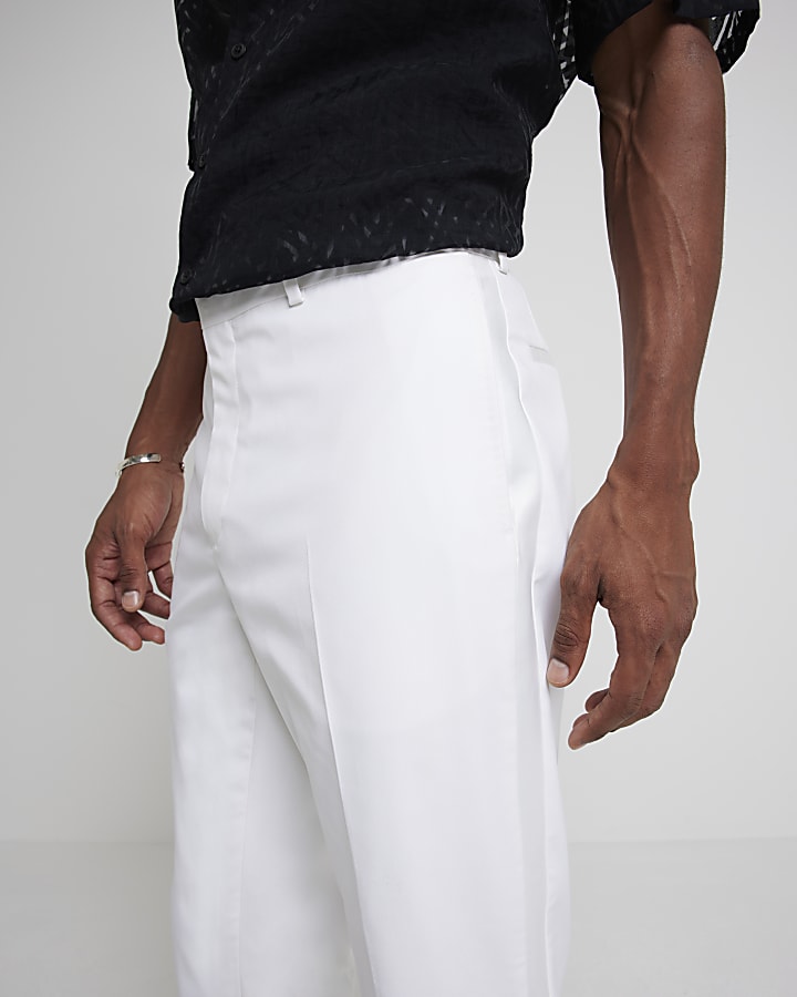 White tuxedo trousers