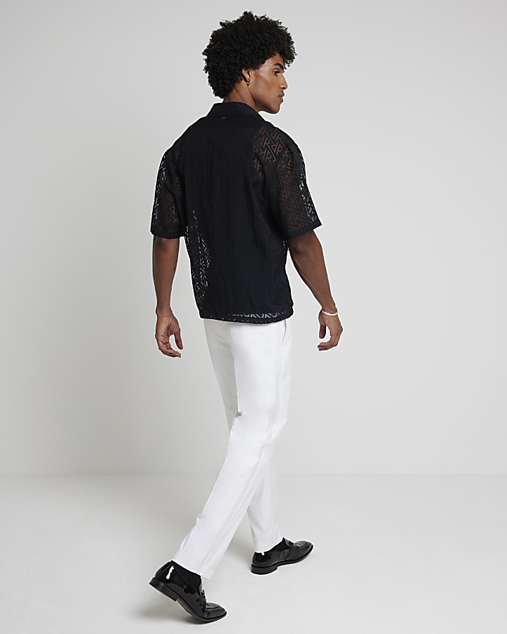 White tuxedo trousers