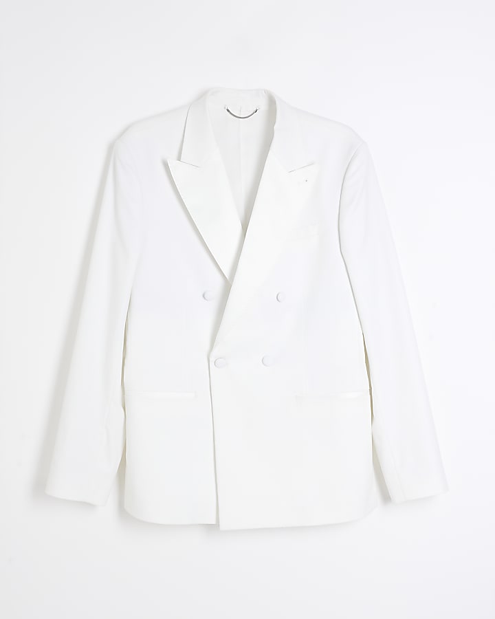 White Slim Fit Tux Jacket
