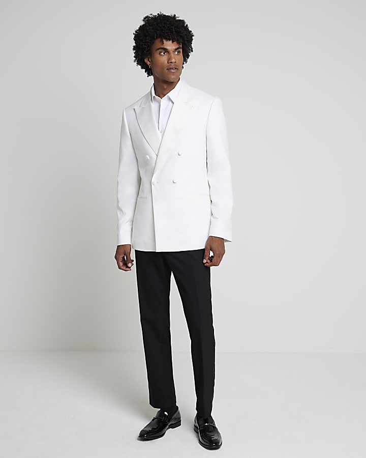 White Slim Fit Tux Jacket