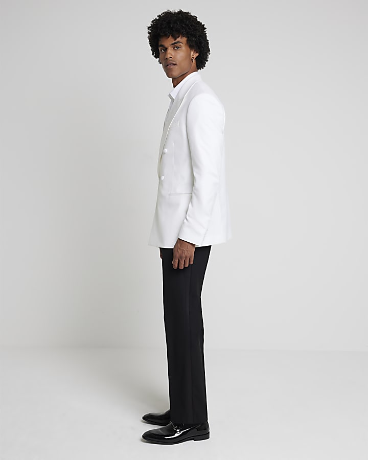 White Slim Fit Tux Jacket