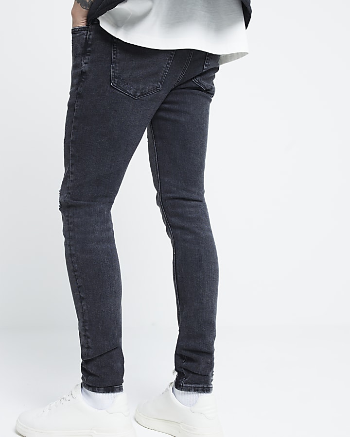 Black spray on skinny fit jeans