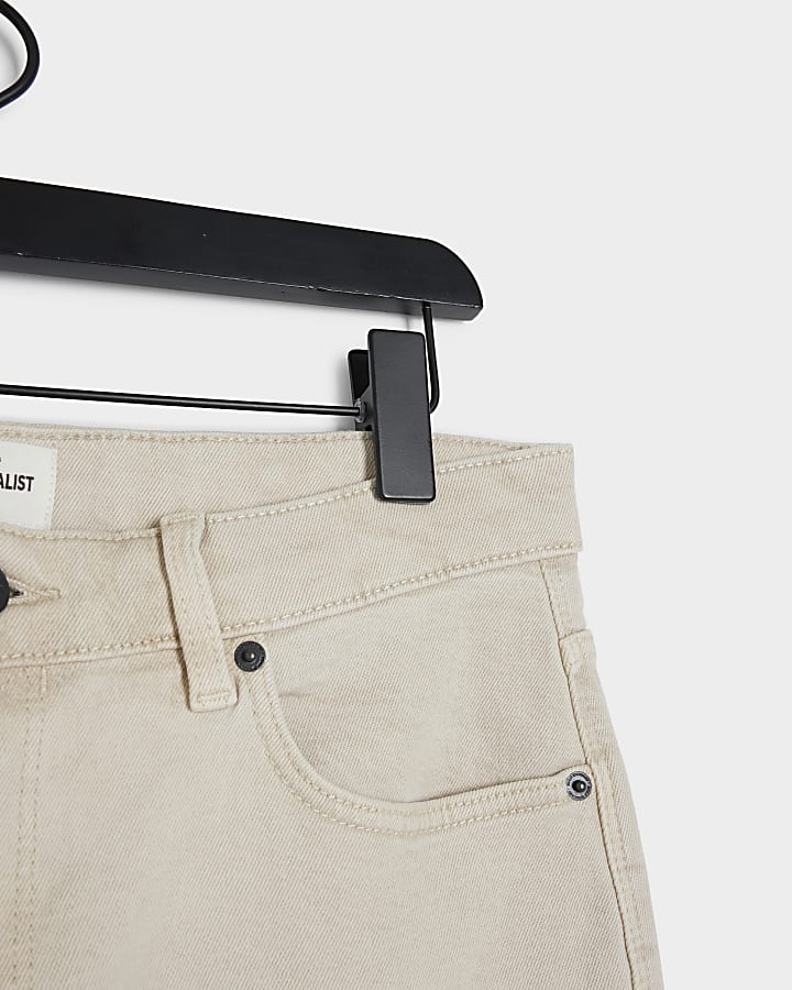 Beige slim fit jeans