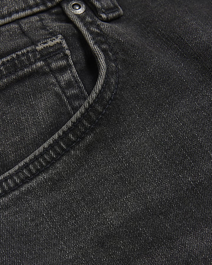 Washed black slim fit jeans