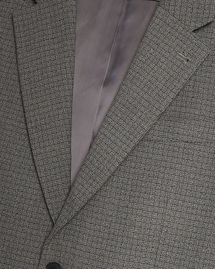 Brown Check Suit Jacket