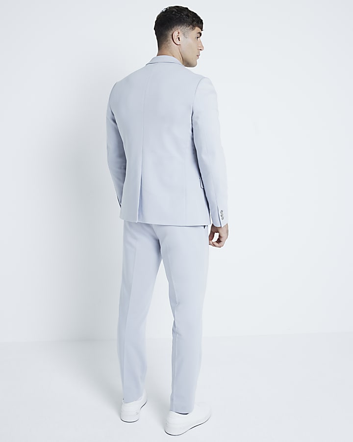 Blue Slim Fit Suit Trousers